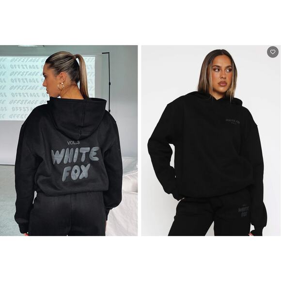 White Fox Sweaters - White Fox Offstage Hoodie Onyx Size M/L